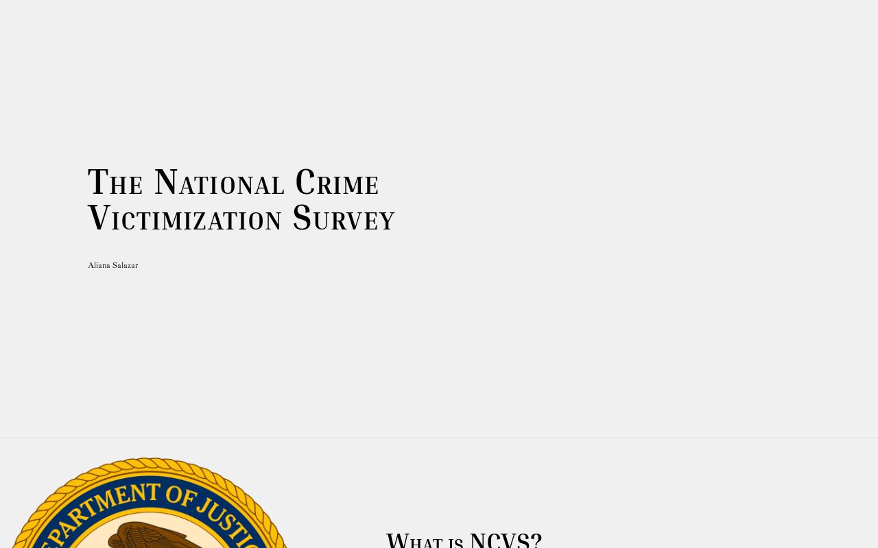 National Crime Victimization Survey